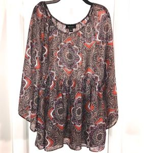 Gypsy Peasant Paisley Top, Size L